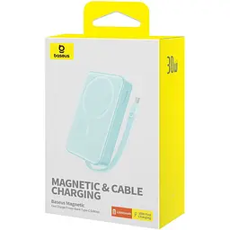 Зовнішній акумулятор Baseus Magnetic Mini 10000mAh 30W Blue [P1002210B333-00] [152271] - мініатюра 7