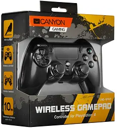 Геймпад Canyon для PlayStation 4 бездротовий з тачпадом LED підсвічування подвійний мотор для чутливого відгуку макроси Black (CND-GPW5) - мініатюра 4