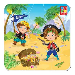 Гра розвиваюча з пазлами Малюк зможе Пірати Vladi Toys VT3204-20 Різнокольоровий shop (4820234764334) - мініатюра 2