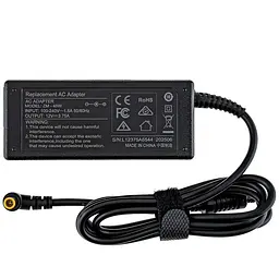 Блок живлення для монитора Samsung 12V 3.75A 45W 6.0x4.4мм+PIN чорний (без кабелю!) - мініатюра 2