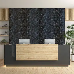 Декоративна ПВх плита 1,22 м x 2,44 м x 3 мм Чорний мармур SW-00001404 - мініатюра 8