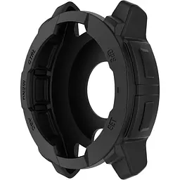 Чохол-бампер DK для Garmin Instinct 3 45mm Силікон Outlines (black) - мініатюра 2