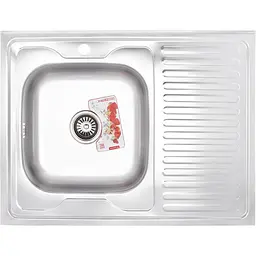 Кухонна мийка накладна ZERIX Z8060L-06-160E satin (ZX1616)