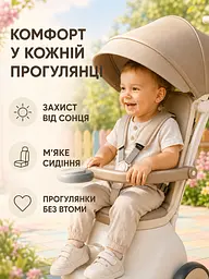 Дитячий електричний толокар 5-в-1 з ручкою, мотором, акумулятором, козирком, музикою та підсвіткою (49676136) - мініатюра 4