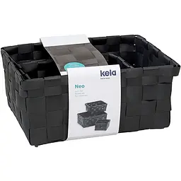 Набір кошиків Kela Neo чорний 3 шт. (24485) - мініатюра 4