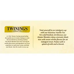 Чай Twinings чорний з ароматом ванілі в пакетиках 50 г (25 шт. х 2 г) - мініатюра 3