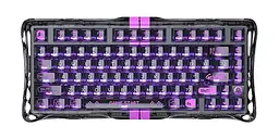 GravaStar Клавіатура механічна Mercury V75 Lite 75keys, Blackcore, USB-A, Transparent Black