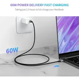 Дата кабель USB-C to USB-C 1.0m US261 3A Alum. Braid Gray\Black Ugreen (50150) - мініатюра 2