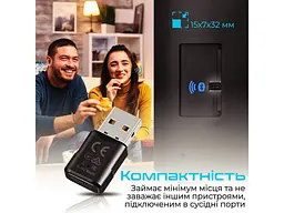 Bluetooth-адаптер Promate BlueLink Bluetooth 5.0 Black (bluelink.black) - мініатюра 5