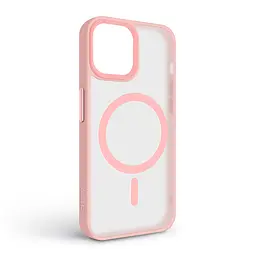 Чехол для Apple iPhone 14, Uniq MagCase, розовый, противоударный, панель-накладка с MagSafe, ударопрочный TPU+PC, с магнитом MagSafe, поддержка полноценной беспроводной зарядки, ArmorStandart (ARM75291) - мініатюра 2
