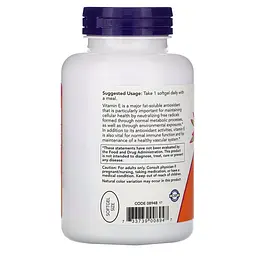 Вітаміни та мінерали NOW Vitamin E-400 D-Alpha Tocopheryl, 250 капсул - мініатюра 3