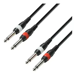 Готовый инструментальный кабель 2xJack 6,3 — 2xJack 6,3 BIG XC001 5м - мініатюра 1