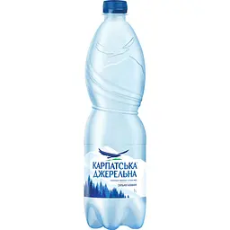 Упаковка мінеральної води Карпатська Джерельна сильногазована 12 л (1 л х 12 шт.) - мініатюра 2