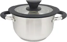 Каструля з кришкою Krauzer Black 78052 18 см 2.6 л срібляста
