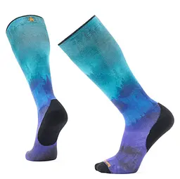 Шкарпетки чоловічі Smartwool Ski Targeted Cushion Compression Print OTC 42-45 Чорний-Бірюзовий