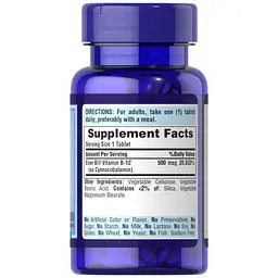 Вітаміни Puritans Pride Vitamin B12 500 мкг 100 пігулок - мініатюра 2
