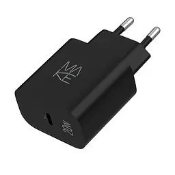 Зарядний пристрій мережевий MAKE 20W Type-C PD3.0 Black - мініатюра 9