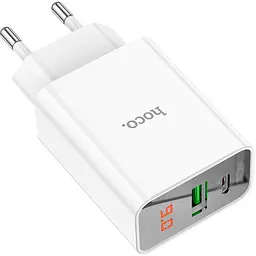 Мережевий зарядний пристрій Hoco C100A PD20W+QC3.0 White [769800] [76039] - мініатюра 2