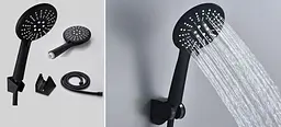 Душова лійка Rea + шланг + тримач чорний REA-P4101, Чорний - мініатюра 2