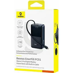 Зовнішній акумулятор Baseus EnerFill FC51 Bipow2 Pro 30000mAh 22.5W Black (E0028100) [152201] - мініатюра 4
