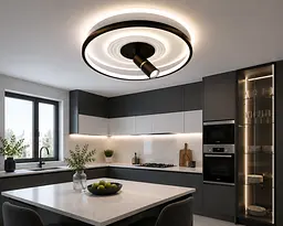Сучасна LED-люстра Diasha 5531WH+BK dimmer білий + чорний, 64 Вт, з пультом і димером, 47 см - мініатюра 2