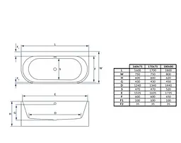 Ванна акрилова Radaway Vanesa 160x75 пристінна, з ніжками та сифоном, Slim-перелив (WA1-71-160x075) - мініатюра 4