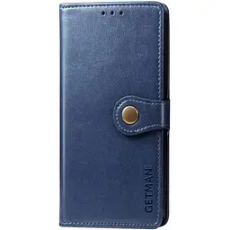 Кожаный чехол-книжка GETMAN Gallant (PU) для Xiaomi Poco X3 NFC / Poco X3 Pro Синий