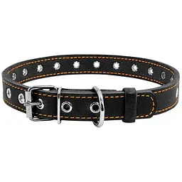 Нашийник для собак Collar, шкіряний, безрозмірний, 50х2 см, чорний