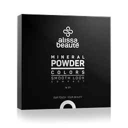 Компактна пудра із вмістом мінералів Світлий беж Mineral powder n,01 Alissa Beautе 9 г