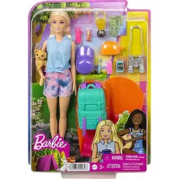 Набор Barbie Кемпинг на природе з червоним спальним мішком (HDF73) - мініатюра 3