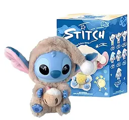 Іграшка сюрприз м'який брелок Лабубу Стич 15см lububu Stitch Eat Something Before Sleep Series лялька для сумки
