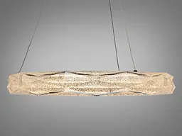 Підвісна LED-люстра Diasha 583-500BK для кухні, спальні та вітальні з акриловим кільцем, пультом, 84 W, 50 см, 10-18m2 - мініатюра 4