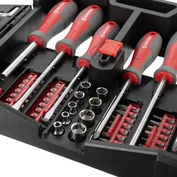 Набір викруток INTERTOOL VT-3363, 63 предмети, біти та головки, Cr-V сталь, кейс-органайзер - мініатюра 4