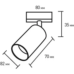Світильник трековий Eurolamp для ламп LED GX53 чорний (LHT-LED-GX53(black)) - мініатюра 3