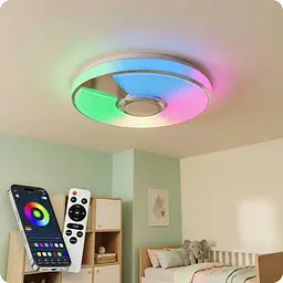 Люстра світлодіодна 517 Dlight RGB з пультом і колонкою 70Вт Білий (02150) - мініатюра 11
