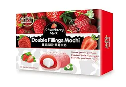 Тістечка моті Bamboo House Double Fillings Mochi Strawberry Milk 180г - мініатюра 4