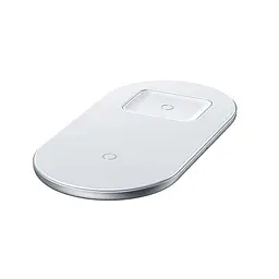 Зарядка QI BASEUS Simple 2in1 Wireless Charger 18W Max For Phones+Pods (WXJK-A01) - мініатюра 6