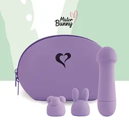 Мінівібратор FeelzToys Magic Bunny Purple з двома насадками