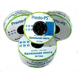 Крапельна стрічка Presto-PS емітерна 3D Tube крапельниці через 20 см 500 м (3D-20-500) - мініатюра 2