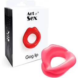 Кляп у формі губ Art of Sex - Gag lip, Рожевий - мініатюра 3