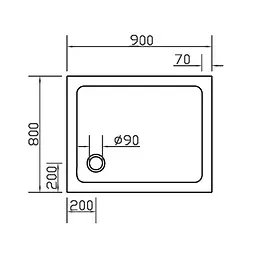 Душовий піддон Eger 90x80 см SMC 599-9080S - мініатюра 6