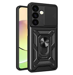 Чохол Primo Shockproof для Samsung Galaxy S25 FE (SM-S731) протиударний, з підставкою і шторкою камери Black - мініатюра 3