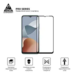 Захисне скло на ZTE Blade A34 з олеофобним покриттям, Pro, повне проклеювання, антистатичний і пиловідштовхуючий шар, 9H, самоклеючеся, 2.5D, на весь екран, антистатичний клей, ArmorStandart (ARM78902) - мініатюра 2