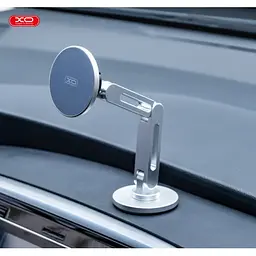 Автотримач XO C148 Metal Twin Bar 360° Rotating Magnetic Handse сріблястий - мініатюра 5