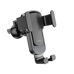 Автотримач для телефону HOCO CA103 vertical and horizontal air outlet чорний металево-сірий - мініатюра 2