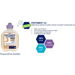 Ентеральне харчування Peptamen 2.0 для дорослих 500 мл (12467001) - мініатюра 2