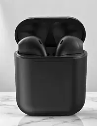 Бездротові навушники inPods i12 TWS Bluetooth 5.0 сенсорні з магнітним кейсом чорні (SKU-137) - мініатюра 6