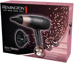 Фен Remington Rose Shimmer, 2200Вт, 3 режими, дифузор, іоніз-я, хол. обдув, чорно-рожевий - мініатюра 5