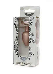 Анальна пробка - Jewellery Pearl Gold Heart Plug Clear S - мініатюра 7
