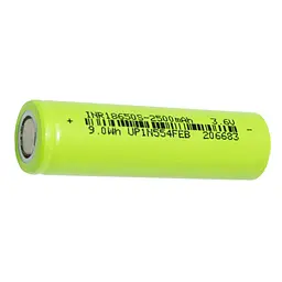 Акумулятор літій-іонний 18650 Li-Ion 2500 mAh, зелений, 1 шт - мініатюра 4